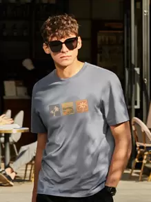 Tops Nam Nhiệt đới Giải trí - Màu Xám nhạt - Xem 3