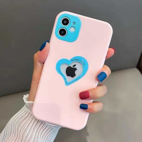 

Color Block Phone Case, Pink