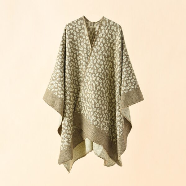 

Leopard Pattern Shawl Scarf, Olive green