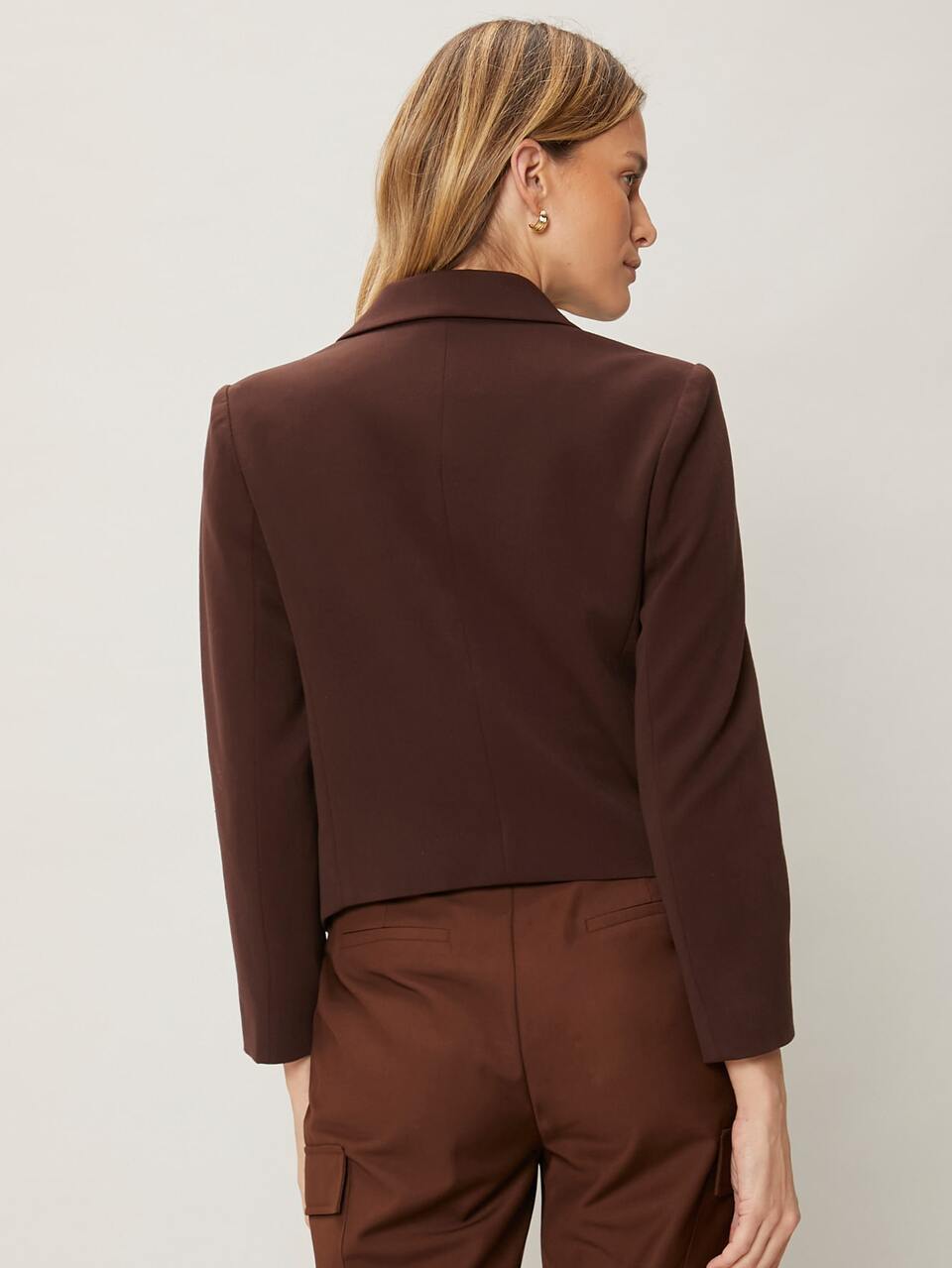 VISCOSE BOXY DOUBLE BUTTON BLAZER