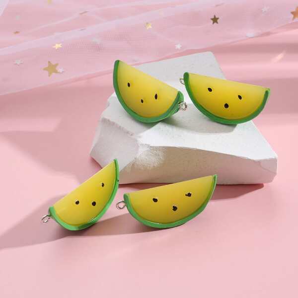 

4pcs Watermelon Decor DIY Jewelry Accessory, Multicolor