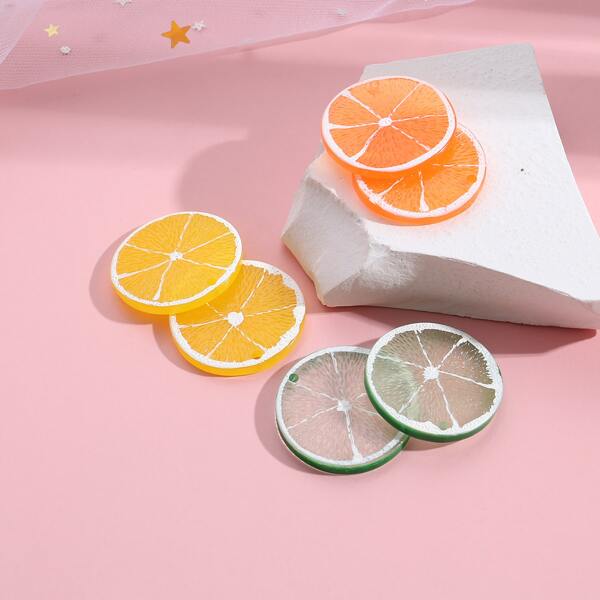 

6pcs Lemon Decor DIY Jewelry Accessory, Multicolor