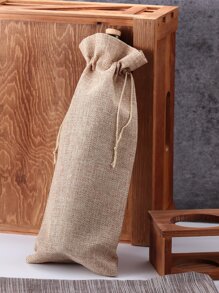3pcs Wine Bottle Drawstring Bag - Khaki - View 4