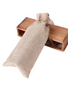 3pcs Wine Bottle Drawstring Bag - Khaki - View 2
