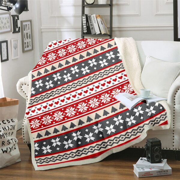 

Christmas Floral Print Blanket, Multicolor
