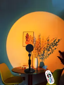 SHEIN BASIC LIVING Luz de Proyección Ajustable 360 Grados en 13 Colores Sunset - Multicolor - Ver 1