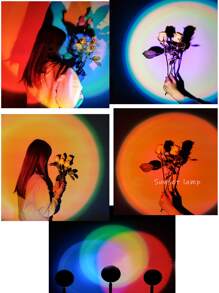 SHEIN BASIC LIVING Luz de Proyección Ajustable 360 Grados en 13 Colores Sunset - Multicolor - Ver 7