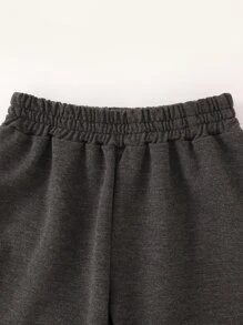 Baby 3pcs Solid Elastic Waist Joggers - Multicolor - View 3