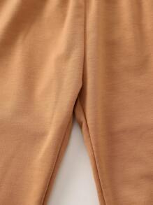 Baby 3pcs Solid Elastic Waist Joggers - Multicolor - View 8