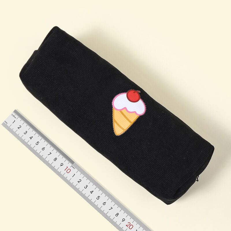 

Ice Cream Print Pencil Case, Black