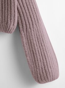 SHEIN Unity Suéter de cuello redondo de manga larga y unicolor minimalista para mujer, para uso diario