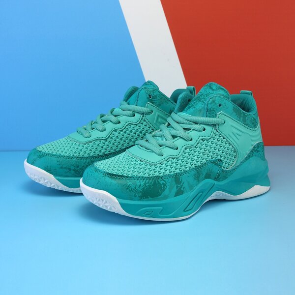 

Knit Detail Breathable Basketball Shoes, Green