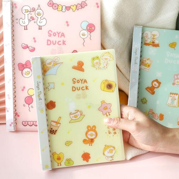 

1pc Cartoon Graphic Cover Random Notebook, Multicolor