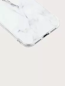 Capa de telefone em mármore - Preto e Branco - Visão 2