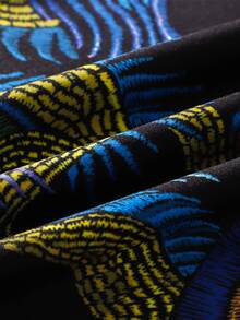 Chinese Dragon Print Dress - Multicolor - View 4