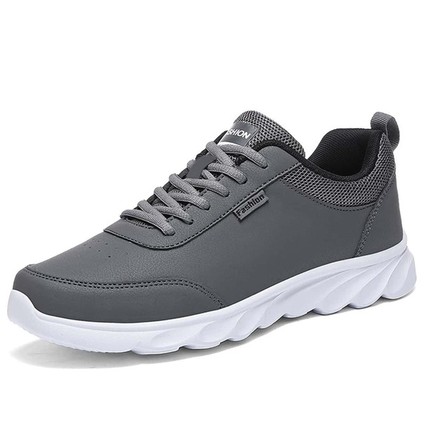 

Men Lace-up Front Low Top Running Shoes, Grey
