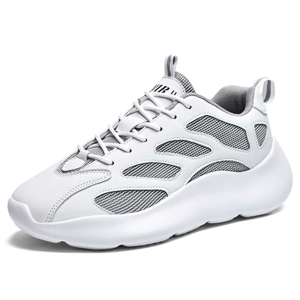 

Men Colorblock Lace-up Front Sneakers, White