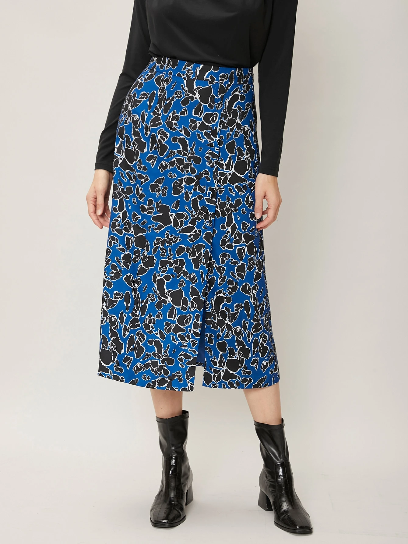 Miniatura 4 de PREMIUM Falda mixto cruzado de ajuste recto