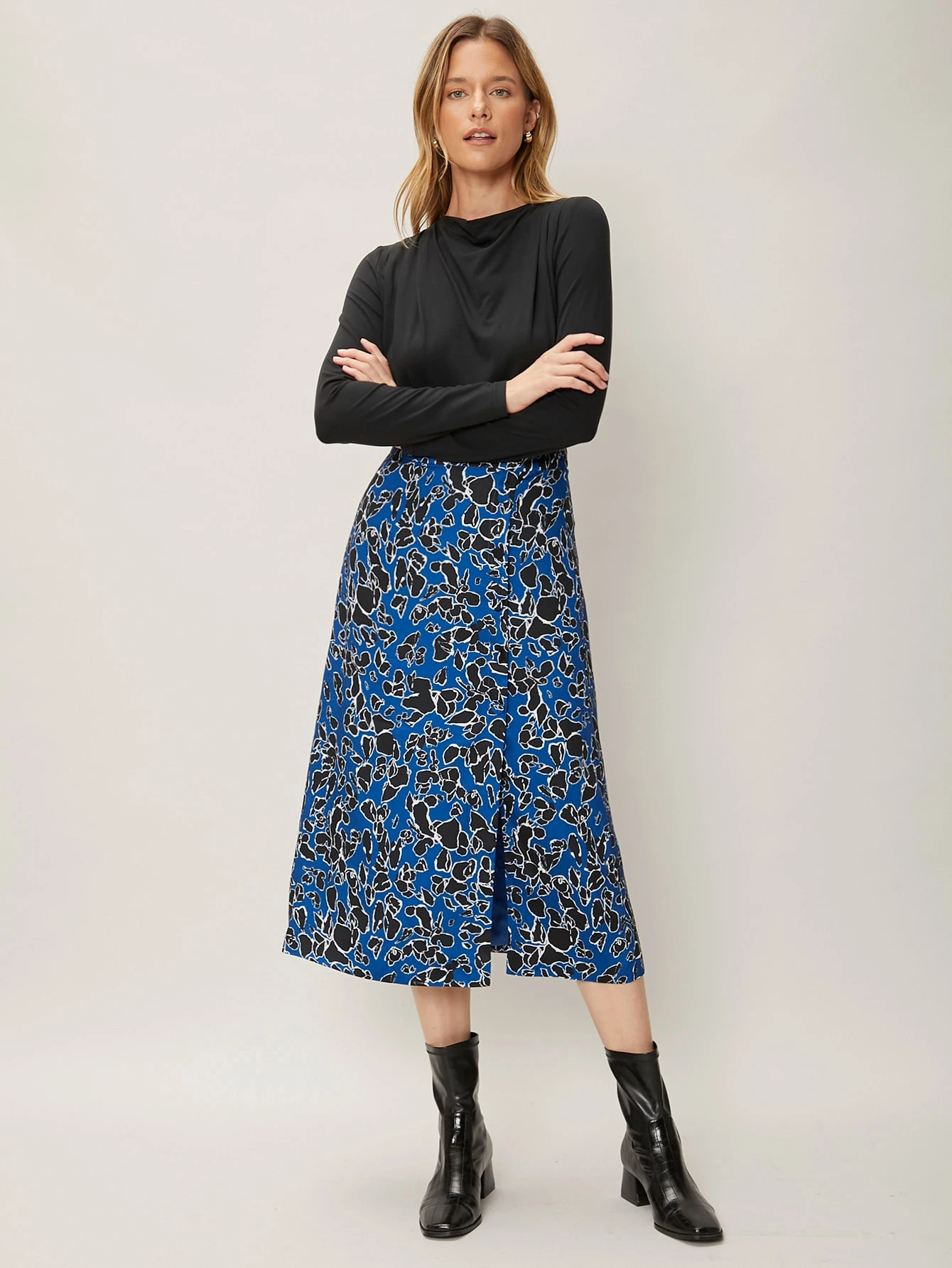 Miniatura 5 de PREMIUM Falda mixto cruzado de ajuste recto