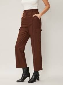 MOTF PREMIUM VISCOSE PRESS CREASE TAILORED TROUSERS - Coffee Brown - View 8