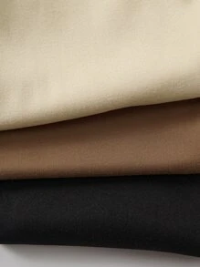 Plus 3pcs Letter Graphic Thermal Joggers - Multicolor - View 5