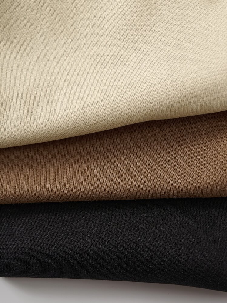 3 piezas Pantalones deportivos con estampado de letra térmico - Multicolor - Añade 5