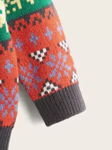 Toddler Girls Geo Pattern Jumper - Multicolor - View 4