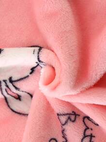 Niñas Bata homewear con dibujos animados conejo teddy con capucha - Rosa Pálido - Ver 4