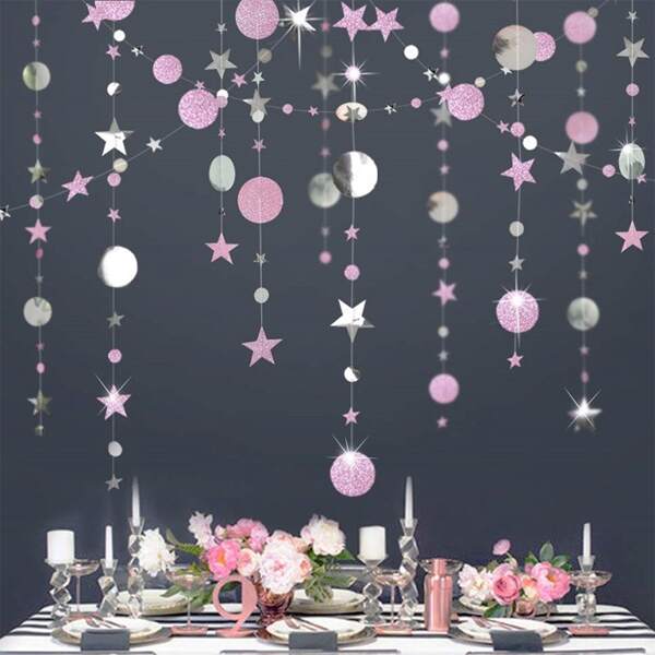 

1set Star Decoration Hanging Garland, Multicolor