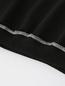 Áo nỉ Gái Thú vật Lá thư Giải trí - màu đen - Xem 5