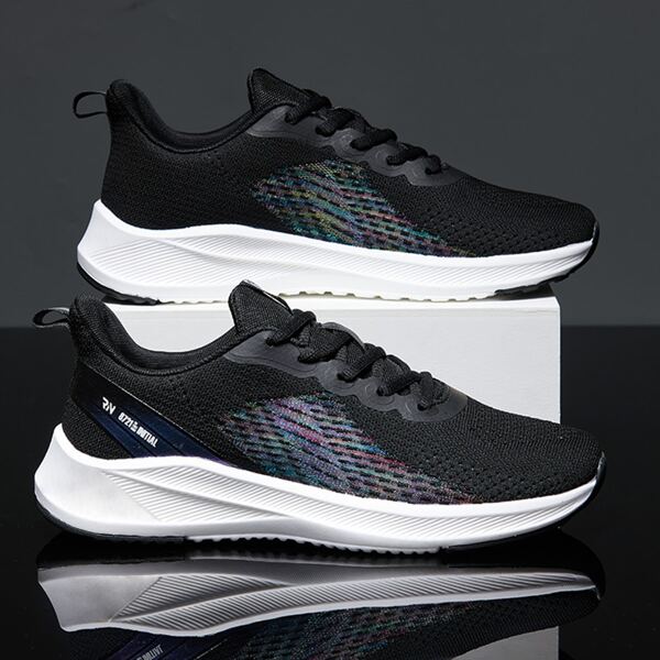 

Men Letter Graphic Lace Up Front Sneakers, Multicolor