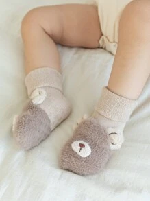 嬰兒襪子卡通字元腳襪子 - 卡其色 - 查看 1