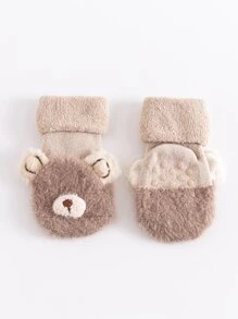 嬰兒襪子卡通字元腳襪子 - 卡其色 - 查看 2