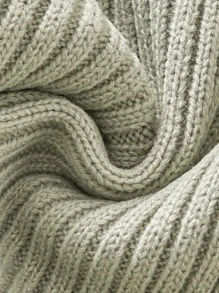 小男童麻花編織麻花編織套頭毛衣 - 軍綠色 - 查看 3