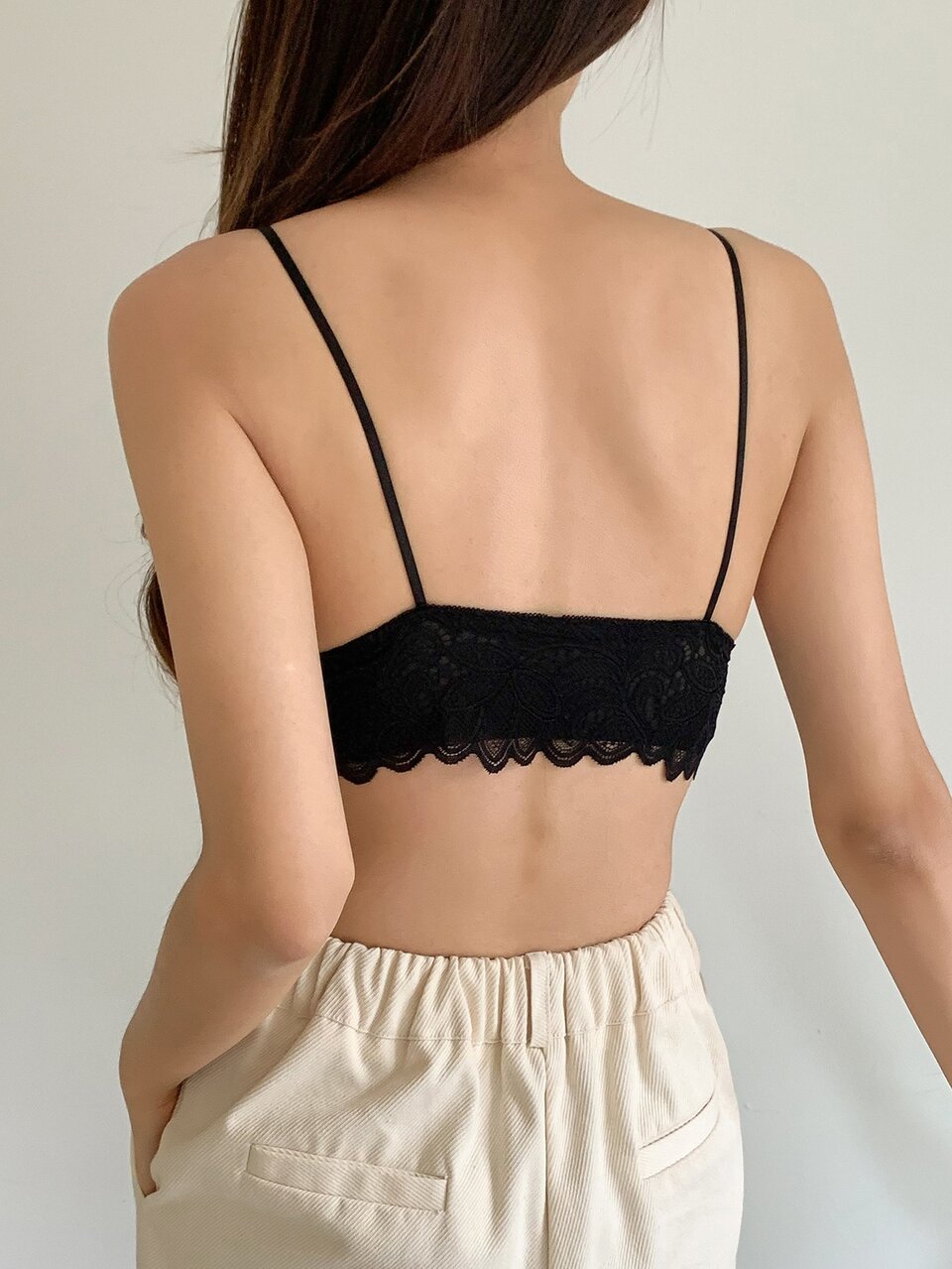 Solid Floral Lace Cami Top Lingerie For Women