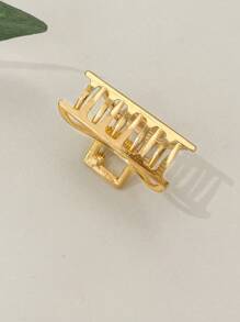 DAZY Minimalist Hair Claw For Daily Use For Girls Hairstyles Casual Claw Clips Hair Clips Hair Jaw Clip Hair Clamps Hair Clutch Hair Catcher Clip - Gold - View 4