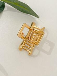 DAZY Minimalist Hair Claw For Daily Use For Girls Hairstyles Casual Claw Clips Hair Clips Hair Jaw Clip Hair Clamps Hair Clutch Hair Catcher Clip - Gold - View 8