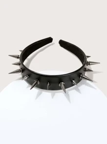 SHEIN ICON Diadema decorativa con picos, diadema para la calle y la escuela - Negro - Ver 5