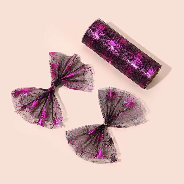 

1pc Spider Pattern Ribbon, Multicolor