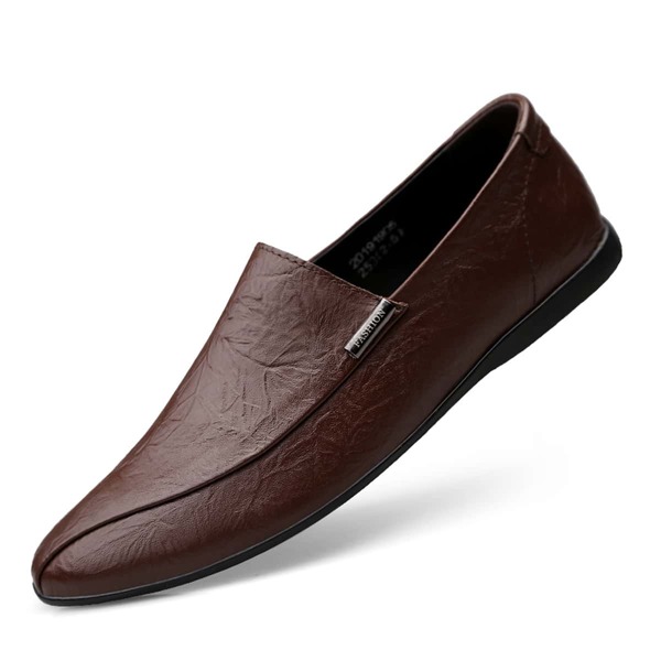

Men Vintage Slip On Loafers, Brown