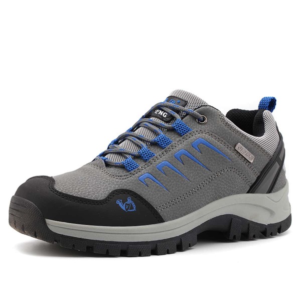 

Men Graphic Lace-up Hiking Shoes, Grey