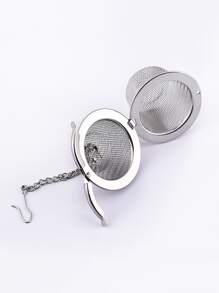 1pc Stainless Steel Tea Infuser Filter Bag, For Spices, Herbs, Condiments, Hot Pot, 2 Styles Random Delivery Back To School - Silver - View 4
