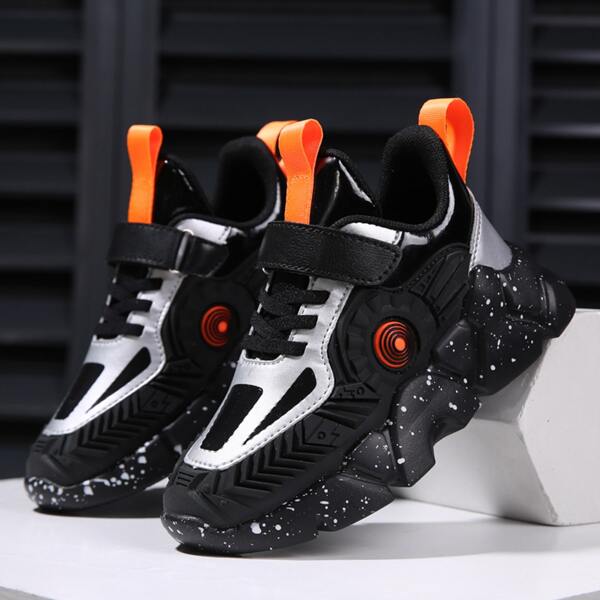

Boys Two Tone Velcro Strap Sneakers, Multicolor