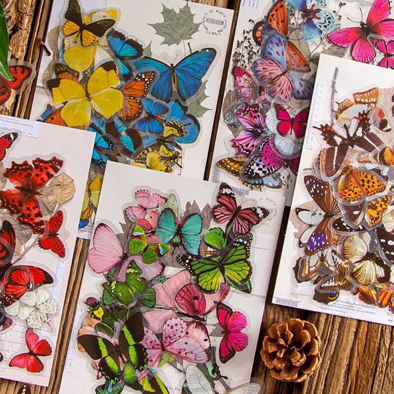 

30pcs Butterfly Print Random Sticker, Multicolor