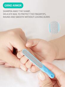 Set de 4 piezas para el cuidado de las uñas del bebé, incluye cortaúñas para bebé (1 set) - Azul - Ver 5