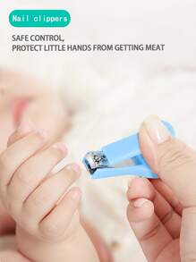 Set de 4 piezas para el cuidado de las uñas del bebé, incluye cortaúñas para bebé (1 set) - Azul - Ver 6