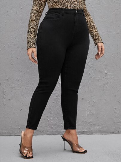 Plus High Waist Skinny Jeans