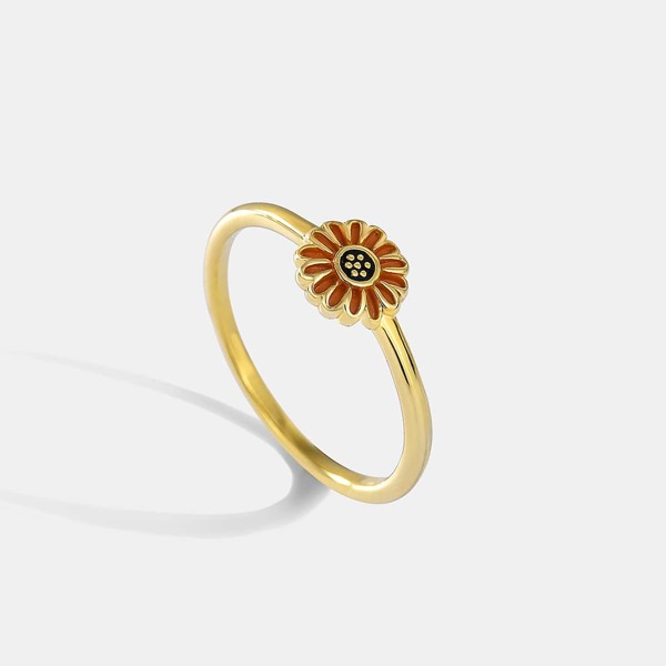 

18K Gold Plated Daisy Decor Ring
