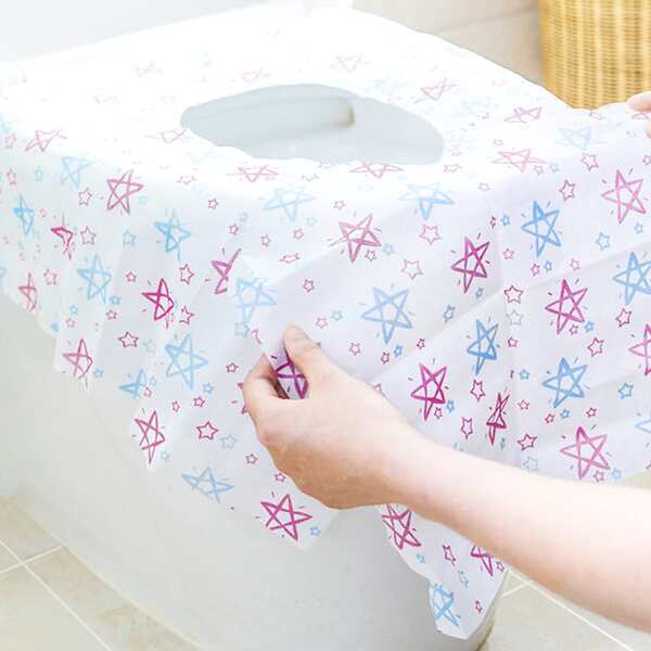 

10pcs Star Print Toilet Cover, Multicolor