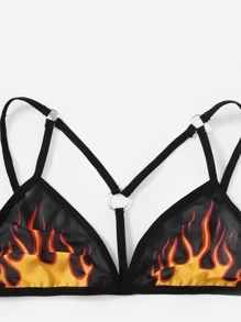 ROMWE Grunge Punk Đồ lót gợi cảm Nữ Ngọn lửa Lãng mạn - Nhiều màu - Xem 3